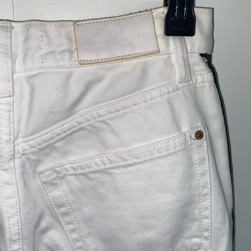 Mango Distressed White Jeans with Black Side Stripes - Picture 11 of 13
